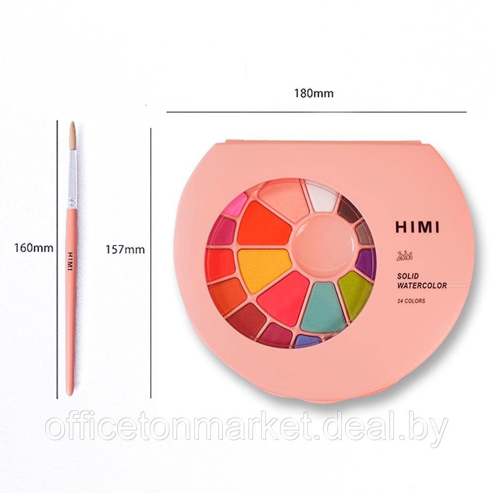 Набор красок акварельных "Himi Miya", 24 цветов, кюветы, розовый футляр - фото 2 - id-p223600232
