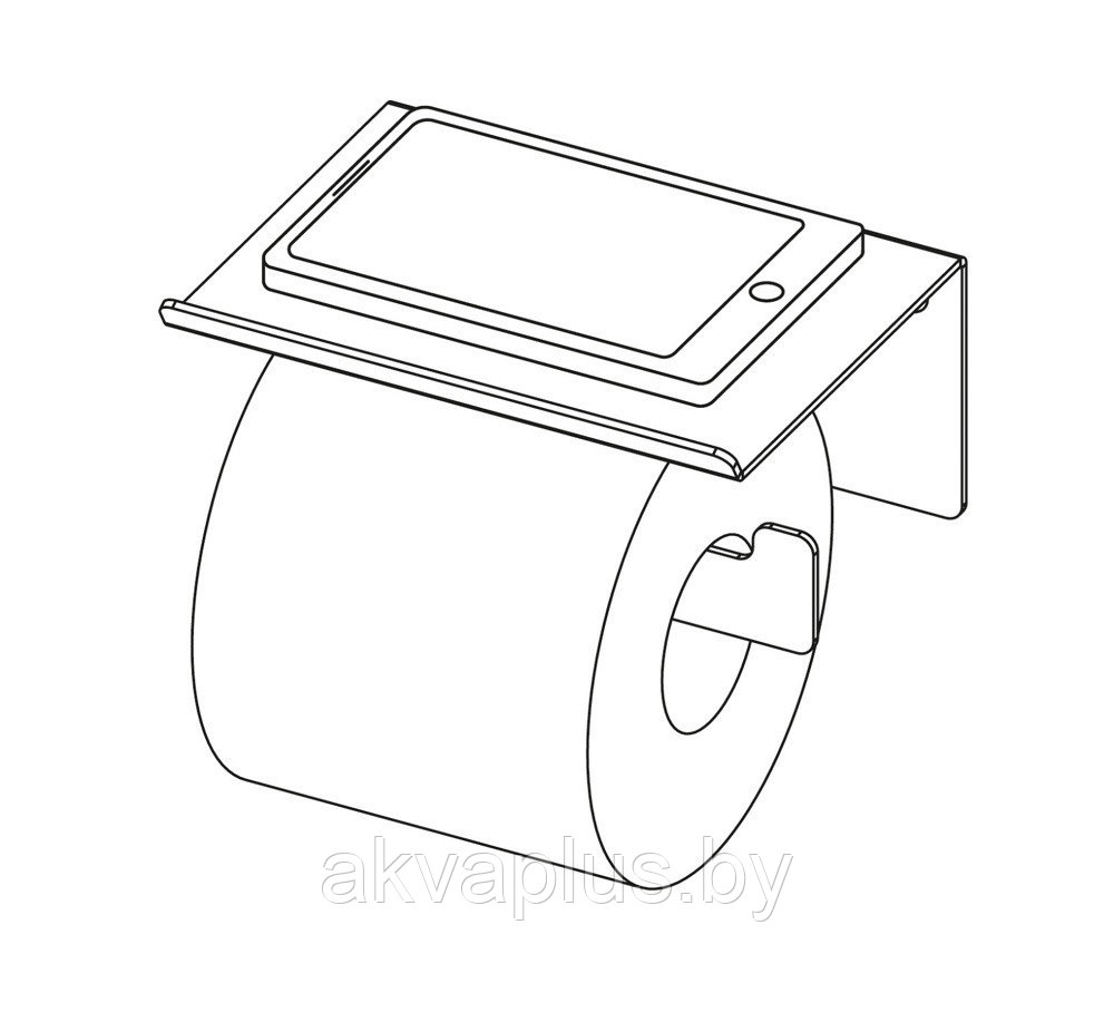Держатель для туалетной бумаги с полочкой Deante Mokko Nero ADM N221 (черный) - фото 4 - id-p191128546