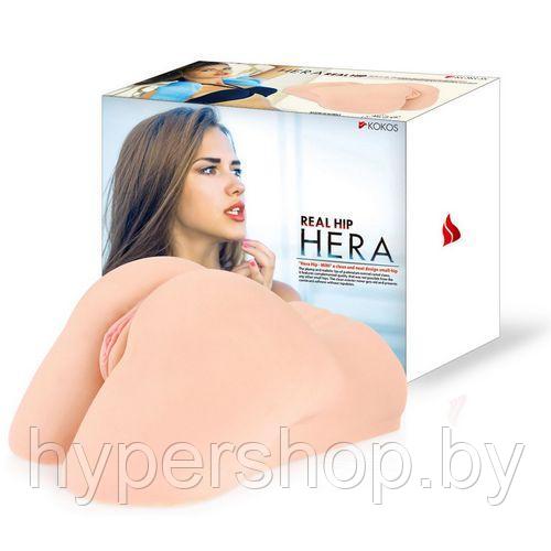 Мастурбатор реалистичный вагина полуторс Kokos Hera Hip Real, телесный, 26 см