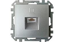 Розетка компьютерная РК18-007 серебро