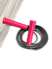 Скакалка для фитнеса ProFitnessLab 2,8м цв.Розовый/Черный, фото 3