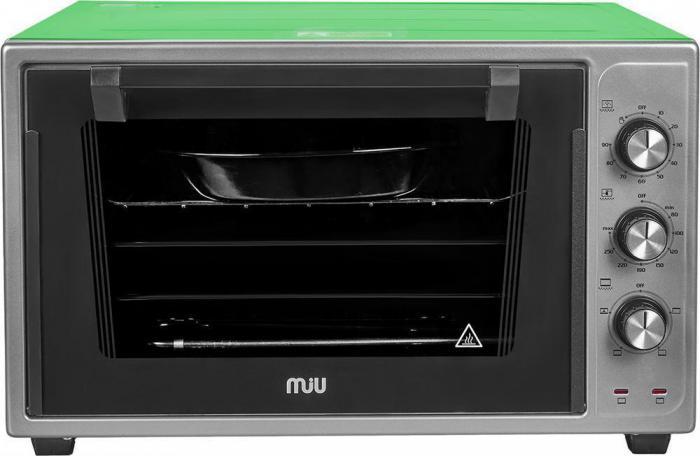 Духовая печь маленькая электрическая настольная духовка переносная мини жарочный шкаф MIU 3606 L зелено/серая - фото 1 - id-p223609473