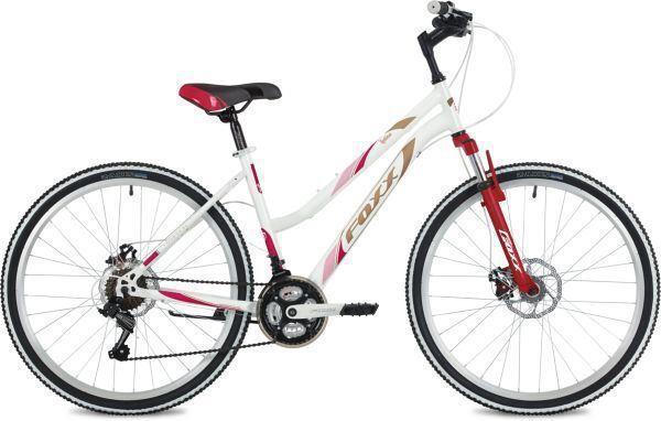 Горный велосипед взрослый 26 дюймов скоростной женский стальной 21 скорость FOXX 26SHD.LATINA.19WH4 белый - фото 1 - id-p223609542