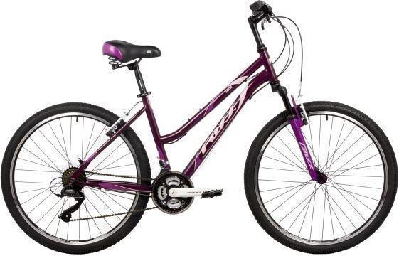 Горный велосипед взрослый 26 дюймов скоростной женский стальной 21 скорость FOXX 26SHV.SALSA.15VT4 Фиолетовый - фото 1 - id-p223609544