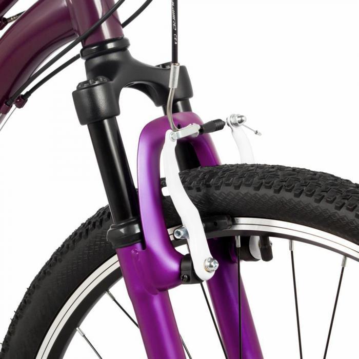 Горный велосипед взрослый 26 дюймов скоростной женский стальной 21 скорость FOXX 26SHV.SALSA.15VT4 Фиолетовый - фото 5 - id-p223609544