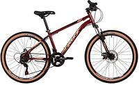 Велосипед подростковый 24 дюйма скоростной спортивный горный для подростка FOXX 24SHD.CAIMAN.12RD4 красный