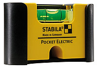 Пластиковый уровень STABILA Pocket Electric с чехлом для ремня