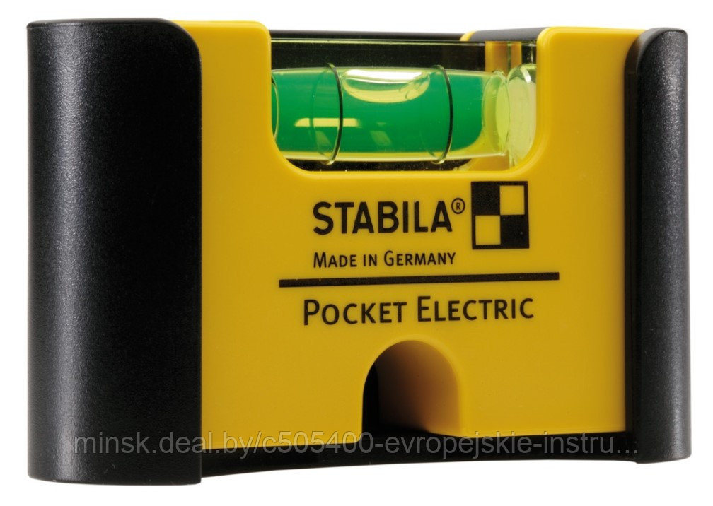 Пластиковый уровень STABILA Pocket Electric с чехлом для ремня - фото 1 - id-p223609748