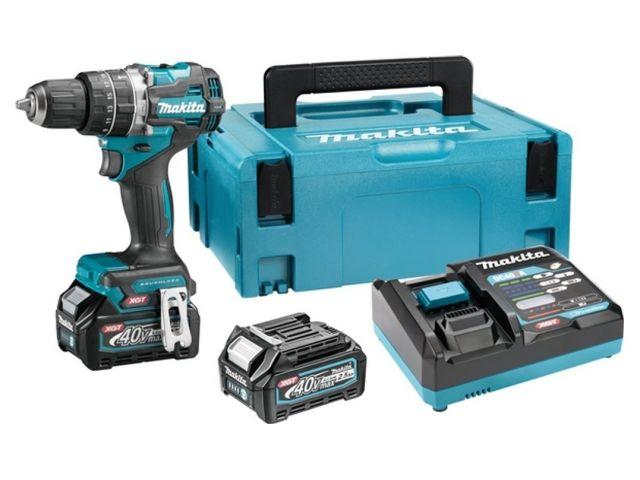 Аккум. ударная дрель-шуруповерт MAKITA HP002GD201 в кейсе (40.0 В, 2 акк., 2.5 А/ч Li-Ion, 2 скор., 65 Нм, - фото 1 - id-p223610884