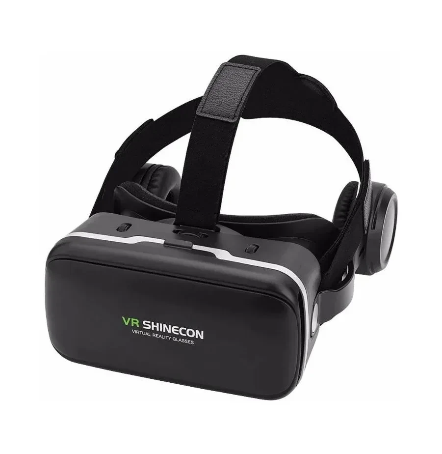 Очки виртуальной реальности для телефона VR Shinecon с наушниками, черные - фото 1 - id-p167638941