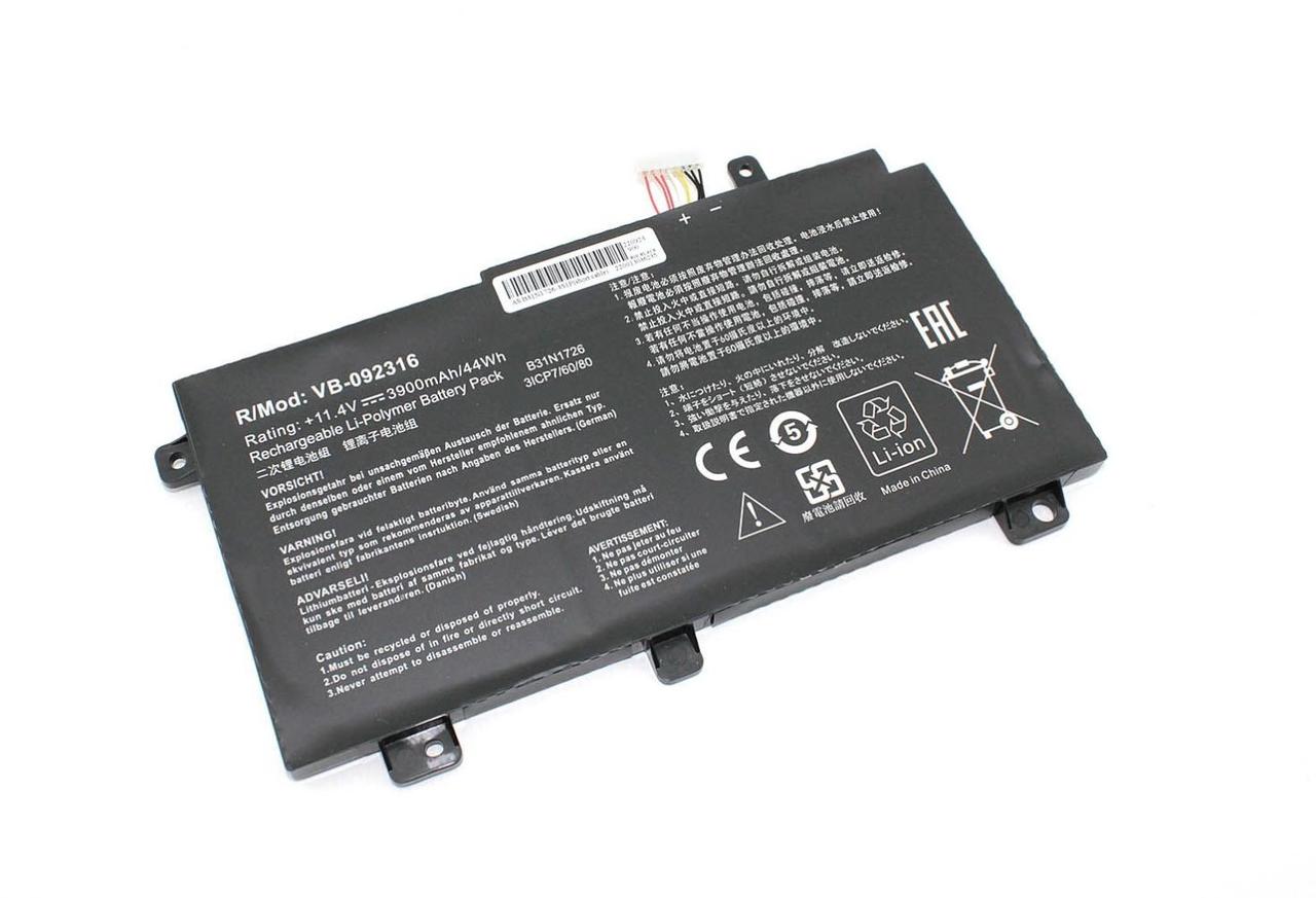Аккумулятор (батарея) для ноутбука Asus FX504 (B31N1726) 11.4V 3900mAh OEM - фото 1 - id-p223611287