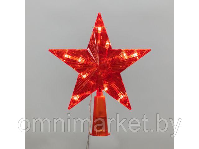 Фигура на елку "Звезда" 15см, 10LED, красный цвет, постоянное свечение (Тип питания: 230В) (NEON-NIGHT) - фото 1 - id-p219811817