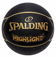 Мяч баскетбольный 7 SPALDING Highlight black-gold