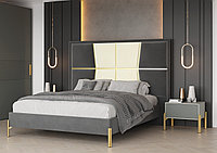 Кровать Омри кр-001 1,6м серый (Премьер 25) с подъемным механизмом МК Стиль
