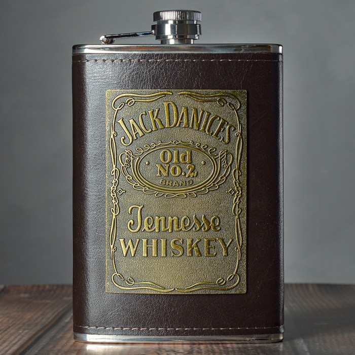 Набор с фляжкой и стопками Jack Daniels с табличкой, Темный коричневый - фото 4 - id-p223625059