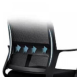 Кресло оператора Deli E4501, ткань - сетка чёрная, цвет чёрный, фото 4