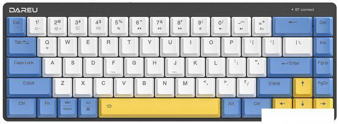 Клавиатура Dareu EK868 (Kaihl Red, White-Blue-Yellow), фото 2
