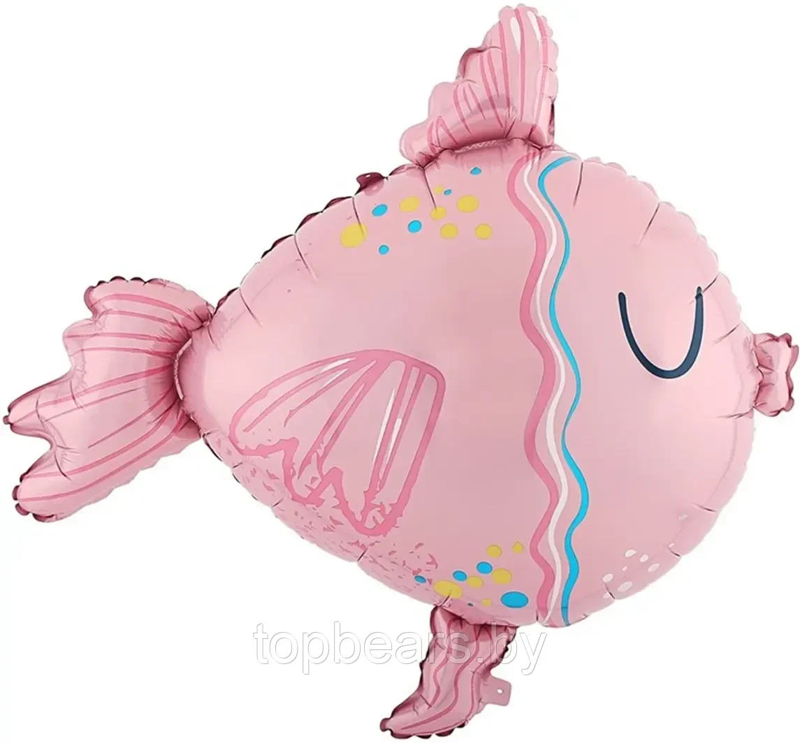 Шар (30''/76 см) Фигура, Тропическая рыбка, Розовый, 1 шт. - фото 1 - id-p223628016