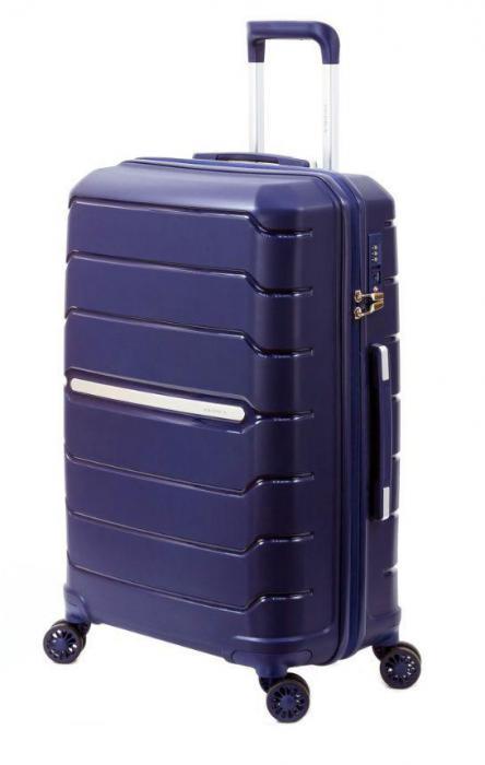Дорожный чемодан пластиковый на колесах SUPRA STS-1004-M синий средний M на колесиках - фото 1 - id-p223519529