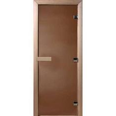 Дверь для сауны DoorWood "Теплый день" 190х70 (бронза , коробка листва), фото 2