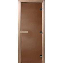 Дверь для сауны DoorWood "Теплый день" 190х70 (бронза , коробка листва)