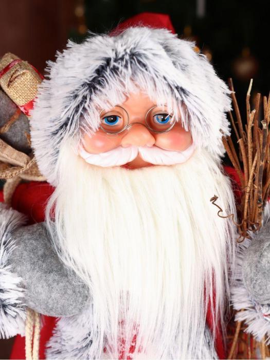 Большой Дед мороз игрушечный Санта Клаус фигурка под елку 60 см новогодняя фигура игрушка - фото 4 - id-p223580640