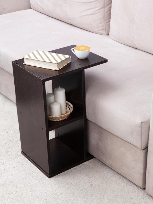 Придиванный столик журнальный приставной стол NS44 венге деревянный кофейный чайный из дерева в гостиную - фото 9 - id-p223580649