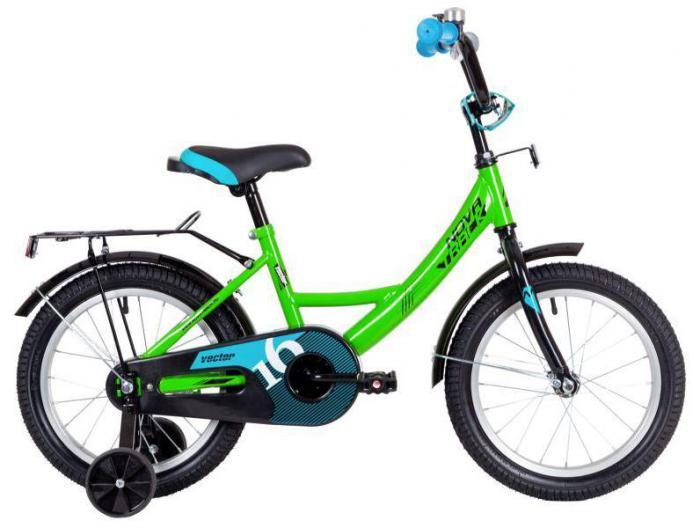 Детский велосипед для малышей NOVATRACK 163VECTOR.GN22 зеленый с приставными колесами