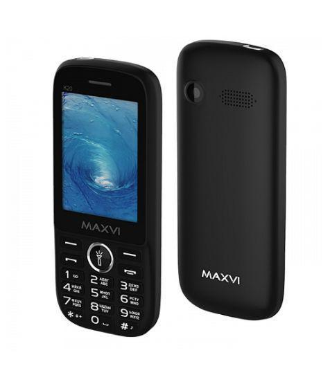 Телефон кнопочный с большим экраном MAXVI K20 черный - фото 1 - id-p223610678