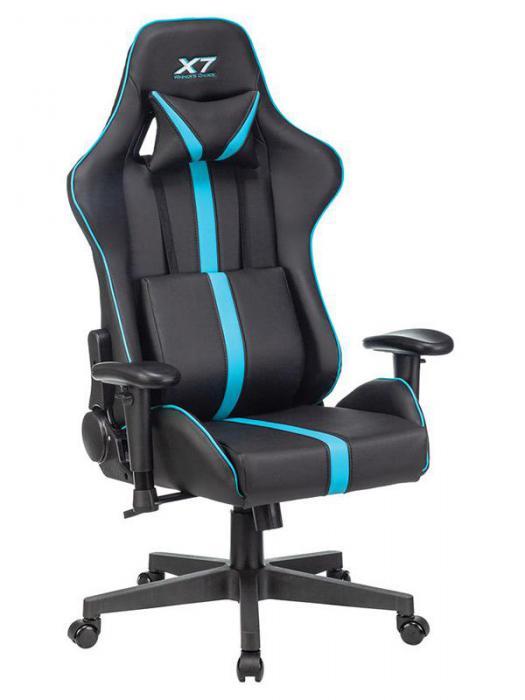 Игровое геймерское компьютерное кресло стул для геймера A4Tech X7 GG-1200 синее - фото 1 - id-p223610699