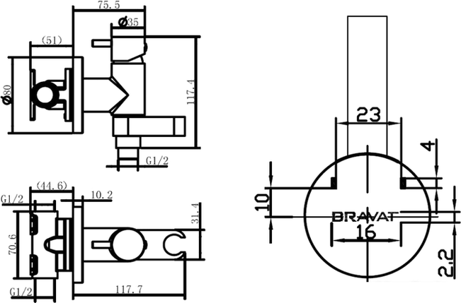 Смеситель Bravat Eler D9137CP, фото 2