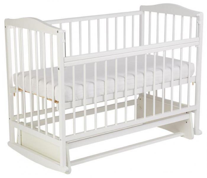 Кроватка для новорожденного детская Фея 2045 белая с маятником манеж деревянная колыбель трансформер - фото 1 - id-p223519146
