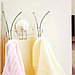 Вешалка "Пудра" 22х15см 2 крючка трехрожковых, настенная, на присоске, кремовый, хромированная, цветная, фото 2