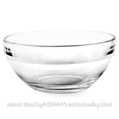 Салатник стеклянный "Классика" 200мл, д10см, h4,5см, форма "Гладкий" (Китай)