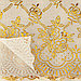 "LACE" Скатерть ажурная ПВХ "Нежность" 180х137см, длина стола до 140см, на 6 персон, белый фон, с золотом,, фото 3