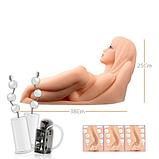 Мастурбатор с вибрацией женское тело 3D Kokos Hera 3, телесный, 38 см, фото 2