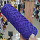 Шнур полиэфирный 4 мм без сердечника 100м цвет чернильный/фиолетовый, фото 2