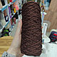 Шнур полиэфирный 4 мм без сердечника 100м цвет шоколад / тёмно-коричневый, фото 2