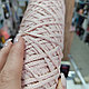 Шнур полиэфирный 4 мм без сердечника 100м цвет ваниль /жемчужно-розовый, фото 2