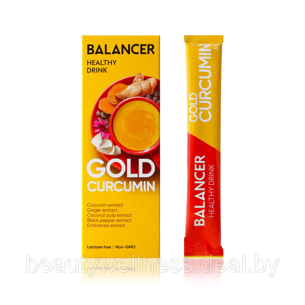 Напиток с куркумином BALANCER GOLD CURCUMIN, 10 стиков - фото 1 - id-p223641157
