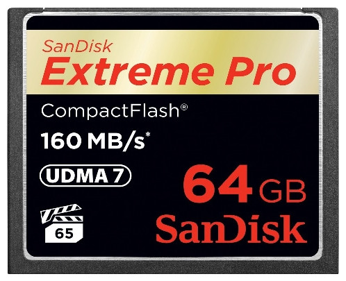 Карта памяти SanDisk Extreme Pro CompactFlash 64GB (SDCFXPS-064G-X46) - фото 1 - id-p223641595
