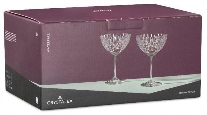 CRYSTALEX CR340101W Набор бокалов для мартини WATERFALL 6шт 340мл - фото 1 - id-p223422425