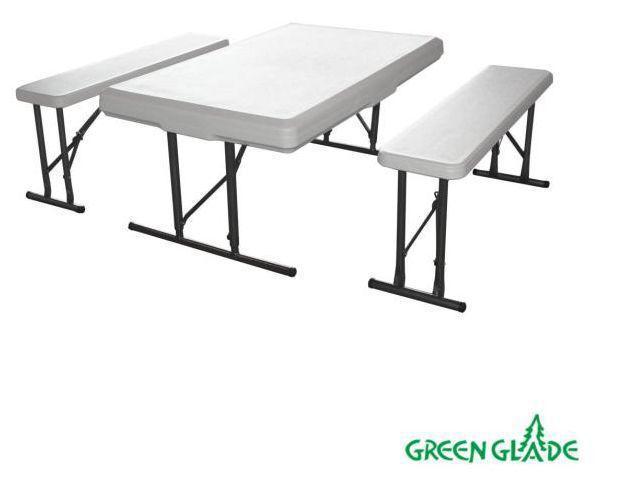 GREEN GLADE 113 стол, 2 скамьи - фото 1 - id-p223608729