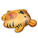 Антистрессовая игрушка "Тигр Любовь" 33х33х13см, трикотаж - полиэстер 100%, наполнитель - гранулы вспененного, фото 2