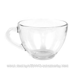 Чашка чайная стеклянная "Прага" 200мл, д9см, h6,2см (Россия)