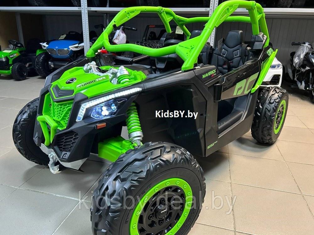 Детский электромобиль RiverToys BRP Can-Am Maverick Y111YY (зеленый) Лицензия Двухместный Полноприводный - фото 1 - id-p207721126