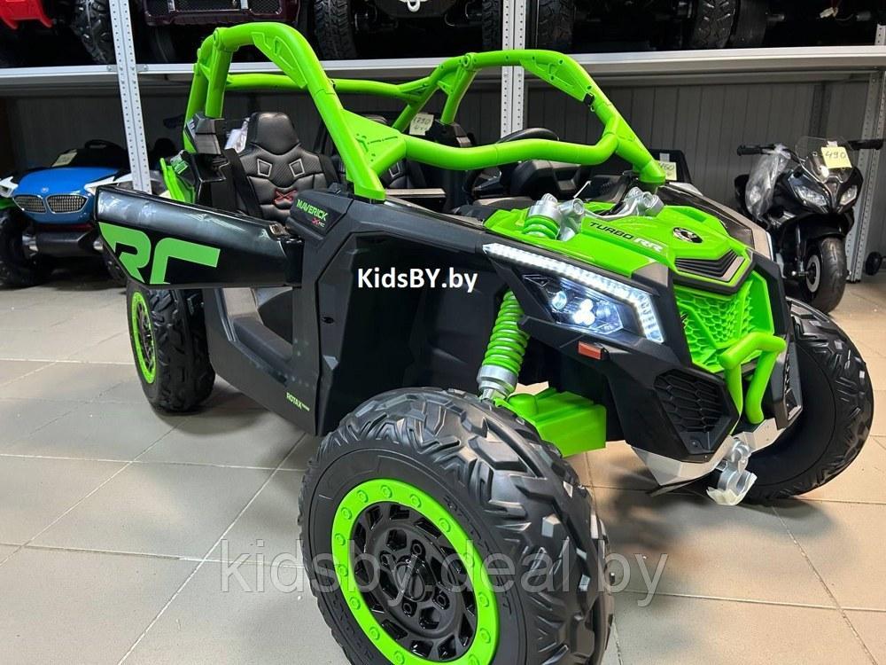 Детский электромобиль RiverToys BRP Can-Am Maverick Y111YY (зеленый) Лицензия Двухместный Полноприводный - фото 2 - id-p207721126