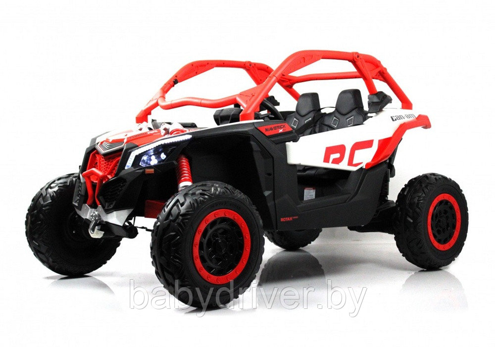 Детский электромобиль RiverToys BRP Can-Am Maverick Y111YY (красный) Лицензия Двухместный Полноприводный - фото 1 - id-p207721127