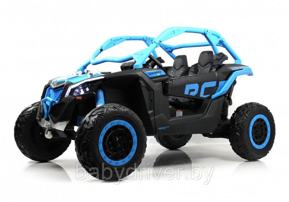 Детский электромобиль RiverToys BRP Can-Am Maverick Y111YY (синий) Лицензия Двухместный Полноприводный - фото 1 - id-p207721129