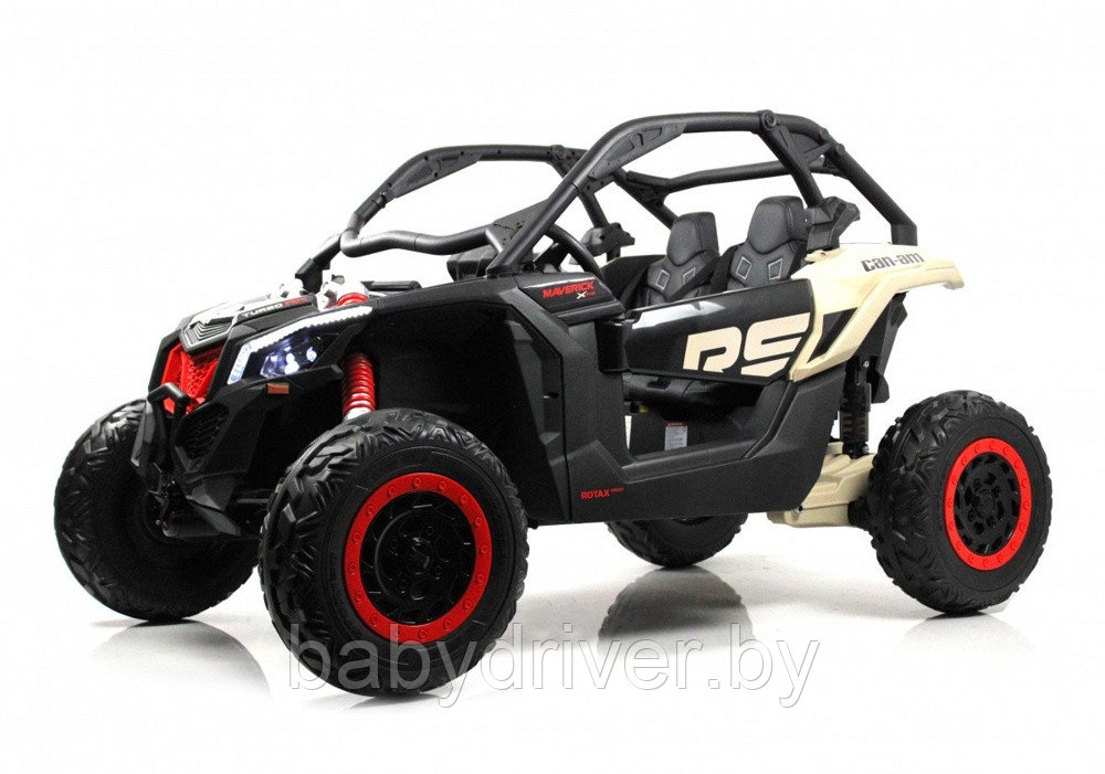 Детский электромобиль RiverToys BRP Can-Am Maverick Y111YY (хаки) Лицензия Двухместный Полноприводный